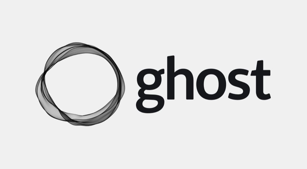 Imagem com logomarca da ghost.org em fundo branco