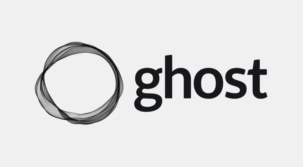 Imagem com logomarca da ghost.org em fundo branco