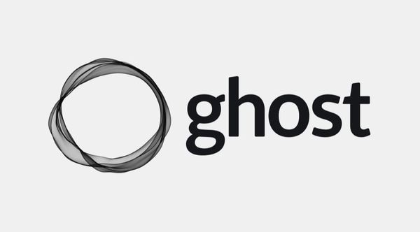 Imagem com logomarca da ghost.org em fundo branco