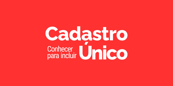 Imagem com as palavras Cadastro Único e os dizeres Conhecer para incluir. As palavras estão na branca.