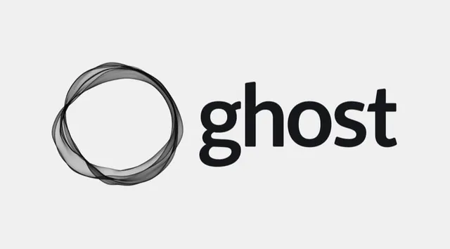 Imagem com logomarca da ghost.org em fundo branco